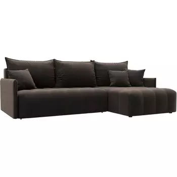 Диван угловой Лига-054 НПБ угол универсальный Лига Диванов (Велюр) арт.129031