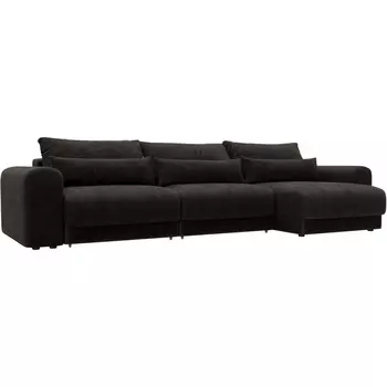 Диван угловой Лига-056 НПБ Лонг угол универсальный Лига Диванов (Велюр) арт.129176