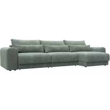 Диван угловой Лига-056 НПБ Лонг угол универсальный Лига Диванов (Велюр) арт.129174