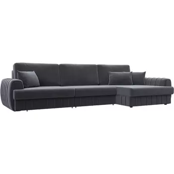 Диван угловой Лига-057 НПБ Лонг угол правый Лига Диванов (Велюр) арт.129300