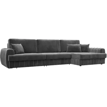 Диван угловой Лига-057 НПБ Лонг угол правый Лига Диванов (Велюр) арт.129306