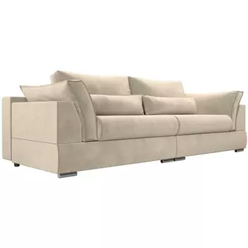 Диван угловой Пекин (микровельвет бежевый) Лига Диванов 115068