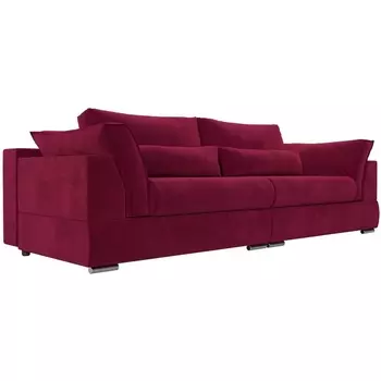 Диван угловой Пекин (микровельвет бордовый) Лига Диванов 115069