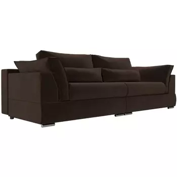 Диван угловой Пекин (микровельвет коричневый) Лига Диванов 115073