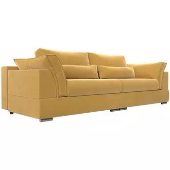 Диван угловой Пекин (микровельвет желтый) Лига Диванов 115070