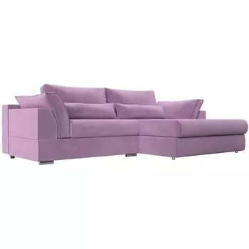 Диван угловой Пекин правый (микровельвет сиреневый) Лига Диванов 115413