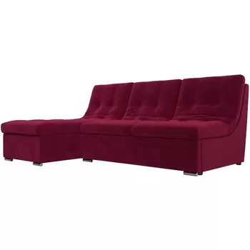 Диван угловой Релакс угол левый (вмикровельвет бордовый) Лига Диванов 114544L