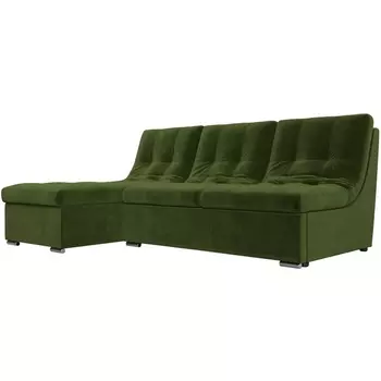 Диван угловой Релакс угол левый (вмикровельвет зеленый) Лига Диванов 114546L