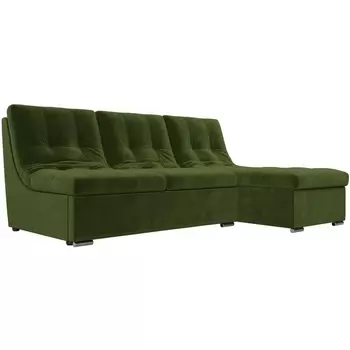 Диван угловой Релакс угол правый (вмикровельвет зеленый) Лига Диванов 114546