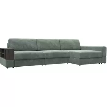 Диван угловой с полкой Лига-055 НПБ Лонг угол универсальный Лига Диванов (Велюр) арт.129118