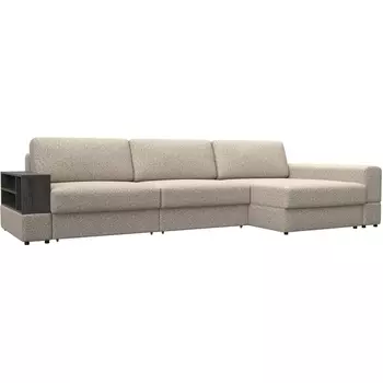 Диван угловой с полкой Лига-055 НПБ Лонг угол универсальный Лига Диванов (Велюр) арт.129108