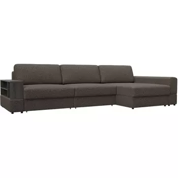 Диван угловой с полкой Лига-055 НПБ Лонг угол универсальный Лига Диванов (Велюр) арт.129109