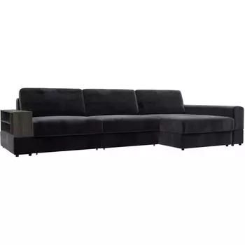 Диван угловой с полкой Лига-055 НПБ Лонг угол универсальный Лига Диванов (Велюр) арт.129107