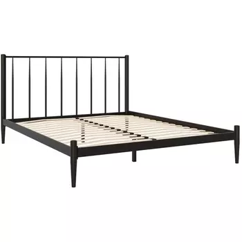 Двуспальная кровать Woodville Бри 160х200 черная 561027