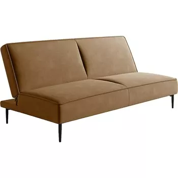 Este диван-кровать трехместный, прямой, без подлокотников, велюр коричневый Velutto 23 Top Concept арт.22309