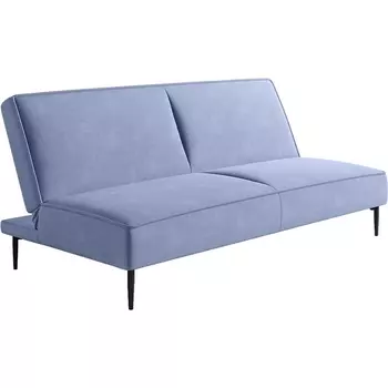 Este диван-кровать трехместный, прямой, без подлокотников, велюр серый Velutto 46 Top Concept арт.22311