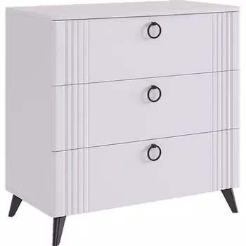 Ева Комод Mebelson (ЛДСП,МДФ,ПВХ,Пластик/Светлое дерево,Белый) арт.KE-02.3101