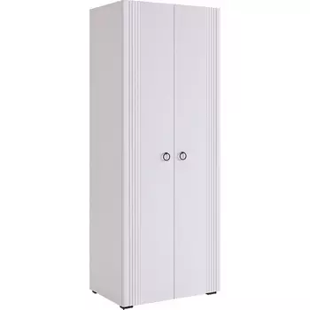 Ева Шкаф двухдверный 104.01 Mebelson (ЛДСП,МДФ,ПВХ,Пластик/Светлое дерево,Белый) арт.UL.104-M.104.01.3101