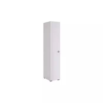 Ева Шкаф однодверный 100.01 Mebelson (ЛДСП,МДФ,ПВХ,Пластик/Светлое дерево,Белый) арт.UL.100-M.104.01.3101