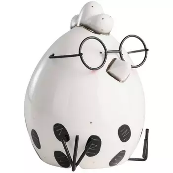 Фигурка Цыпленок Eglo Landjut 427918 D120, H160 керамика, белый, черный