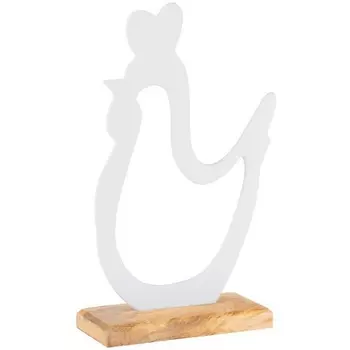 Фигурка Курица Eglo Amoatsy 427378 L170, B70, H290 алюминий, дерево белый, натуральный