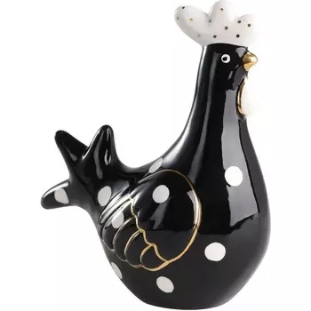 Фигурка Курица Eglo Landjut 427921 L110, B58, H120 керамика, черный, белый, золотой