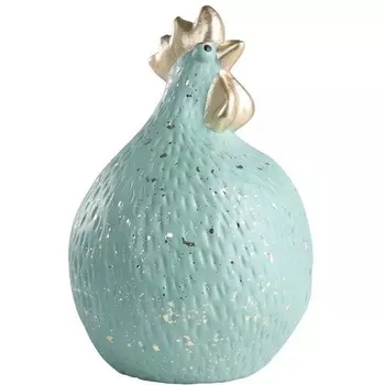 Фигурка Курица Eglo Saidane 427939 D135, H205 керамика, мятный зеленый, золотой