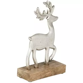 Фигурка Олень Eglo Baliguian 427572 L130, B50, H200 алюминий, дерево, никель, натуральный
