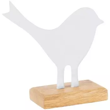 Фигурка Птица Eglo Amoatsy 427385 L140, B70, H145 алюминий, дерево белый, натуральный