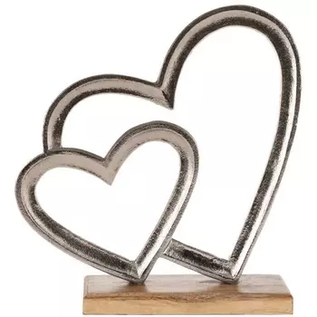 Фигурка Сердца Eglo Tomamae 427328 L265, B70, H275 алюминий, дерево никель, натуральный