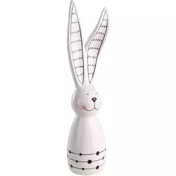 Фигурка Заяц Eglo Landjut 427911 L85, B80, H355 керамика, белый, черный