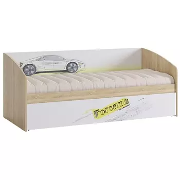 Форсаж Кровать, цвет дуб сонома/белый Mebelson (арт.MKF-07.1623)