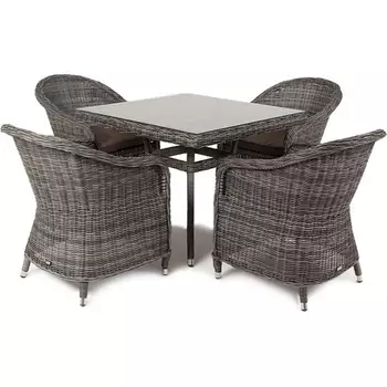 "Фредо" обеденная группа плетеная, цвет графит 4SIS арт.УТ-00002208