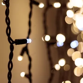 Светодиодная гирлянда ARD-CURTAIN-PRO-2000x3000-BLACK-760LED-FLASH WARM/WHITE (230V, 70W) (Ardecoled, IP65) 026059