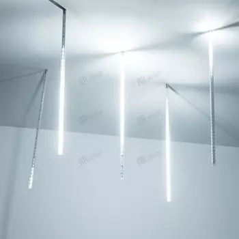 Светодиодная гирлянда ARD-ICEFALL-CLASSIC-D12-500-5PCS-CLEAR-72LED-LIVE WHITE (230V, 6W) (Ardecoled, IP65) 026049