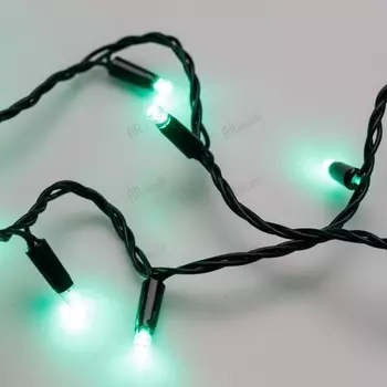 Светодиодная гирлянда ARD-STRING-CLASSIC-10000-BLACK-100LED-STD GREEN (230V, 7W) (Ardecoled, IP65) 025800