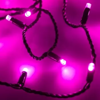 Светодиодная гирлянда ARD-STRING-CLASSIC-10000-BLACK-100LED-FLASH PINK (230V, 7W) (Ardecoled, IP65) 025807