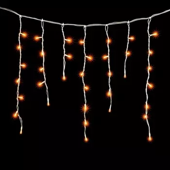 Гирлянда Бахрома 3,1 x 0,5 м Желтая 220В, LED, Провод Прозрачный ПВХ, IP54 Laitcom PIL150-10-2Y