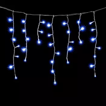 Гирлянда Бахрома 3 x 0,5 м Синяя 220В, LED, Провод Прозрачный Силикон, IP65 Laitcom ECC150-10-2B