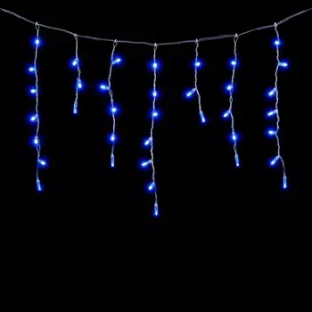 Гирлянда Бахрома с Колпачком 3,1 x 0,5 м Синяя 220В, LED, Провод Прозрачный ПВХ, IP65 Laitcom PIL120CAP-10-2B