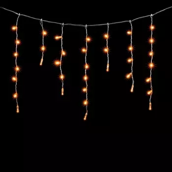 Гирлянда Бахрома с Колпачком 3,1 x 0,5 м Желтая 220В, LED, Провод Прозрачный ПВХ, IP65 Laitcom PIL120CAP-10-2Y