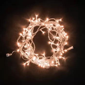 Гирлянда Нить 10м Экстра Тепло-Белая 24В, LED, Провод Прозрачный ПВХ, IP54 Laitcom Нити (на ёлку) PST100-10-1EWW