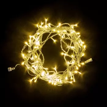 Гирлянда Нить 10м Шампань, LED, Провод Прозрачный ПВХ, IP54 Laitcom Нити (на ёлку) PST100-10-2CH