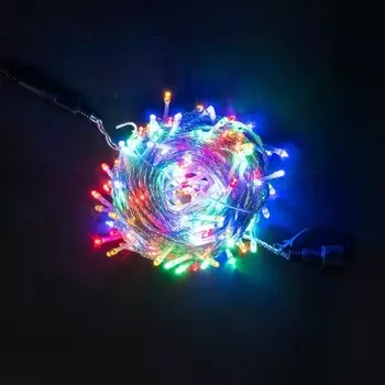 Гирлянда Нить 20м Разноцветная с Возможностью Управления 24В, LED, Провод Прозрачный Силикон, IP65 Laitcom Нити (на ёлку) EST200-3W10-1M