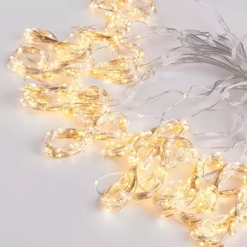 Гирлянда занавес "роса" теплый белый Eurosvet 2*2,6М IP20 200-006