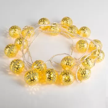 Гирлянда светодиодная Eurosvet 400-003 золото / теплый белый