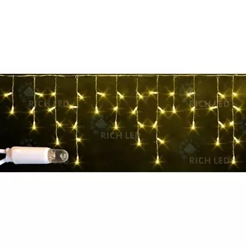 Гирлянда светодиодная Бахрома желтая 220B, LED, провод черный, IP65 Rich LED RL-i3*0.5-CB/Y