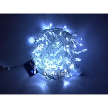 Гирлянда светодиодная белая постоянного свечения 24B, LED, провод прозрачный, IP54 Rich LED RL-S10C-24V-T/W
