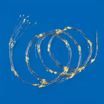 Гирлянда светодиодная Лучи росы на батарейках 3АА, 2м. нитей. светодиодов. Теплый белый свет. ULD-E0200-200/STB/3AA WARM IP44 Uniel ULD WHITE