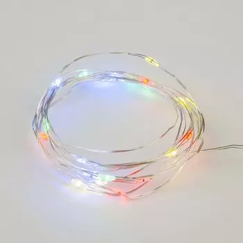 Гирлянда светодиодная с пультом ULD-S0200-020/DTB/3AA/RC IP20 Uniel RGB DEW